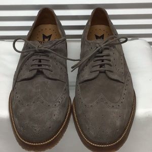 Mephisto ‘Piers’ business oatmeal wingtip shoes 8